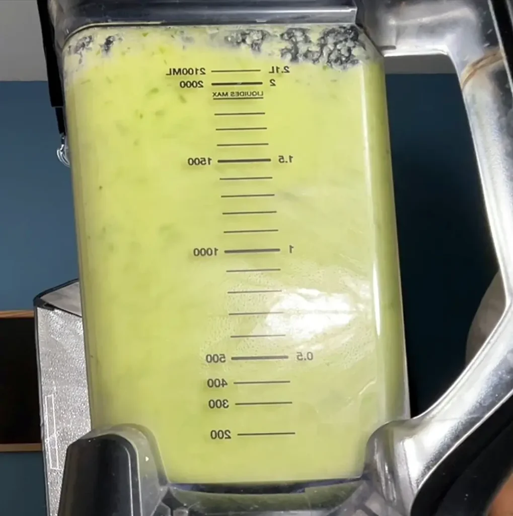 Pineapple cucumber agua fresca blending