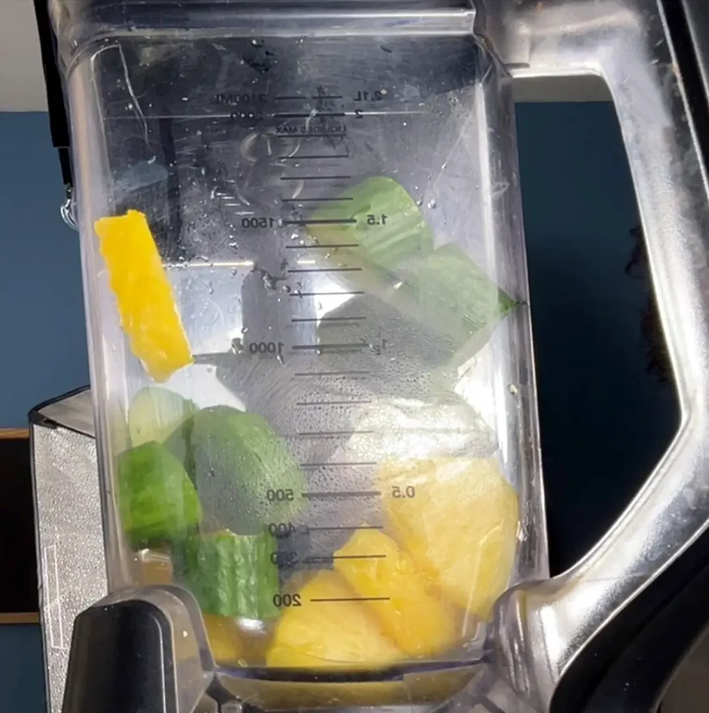 Pineapple cucumber agua fresca ready to blend
