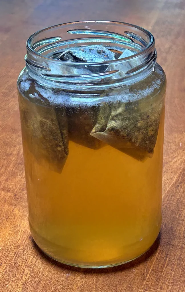 Steeped green tea