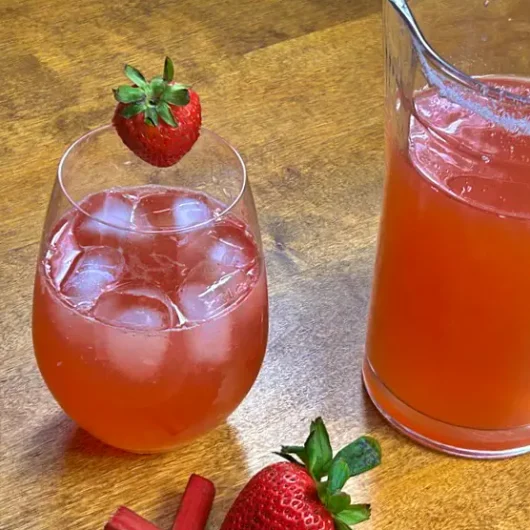 Strawberry Rhubarb iced tea