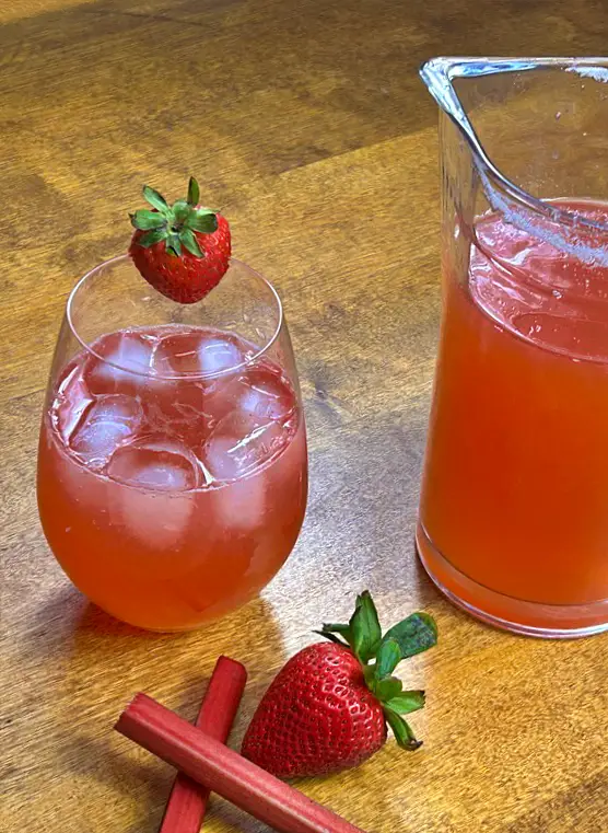 Strawberry Rhubarb iced tea